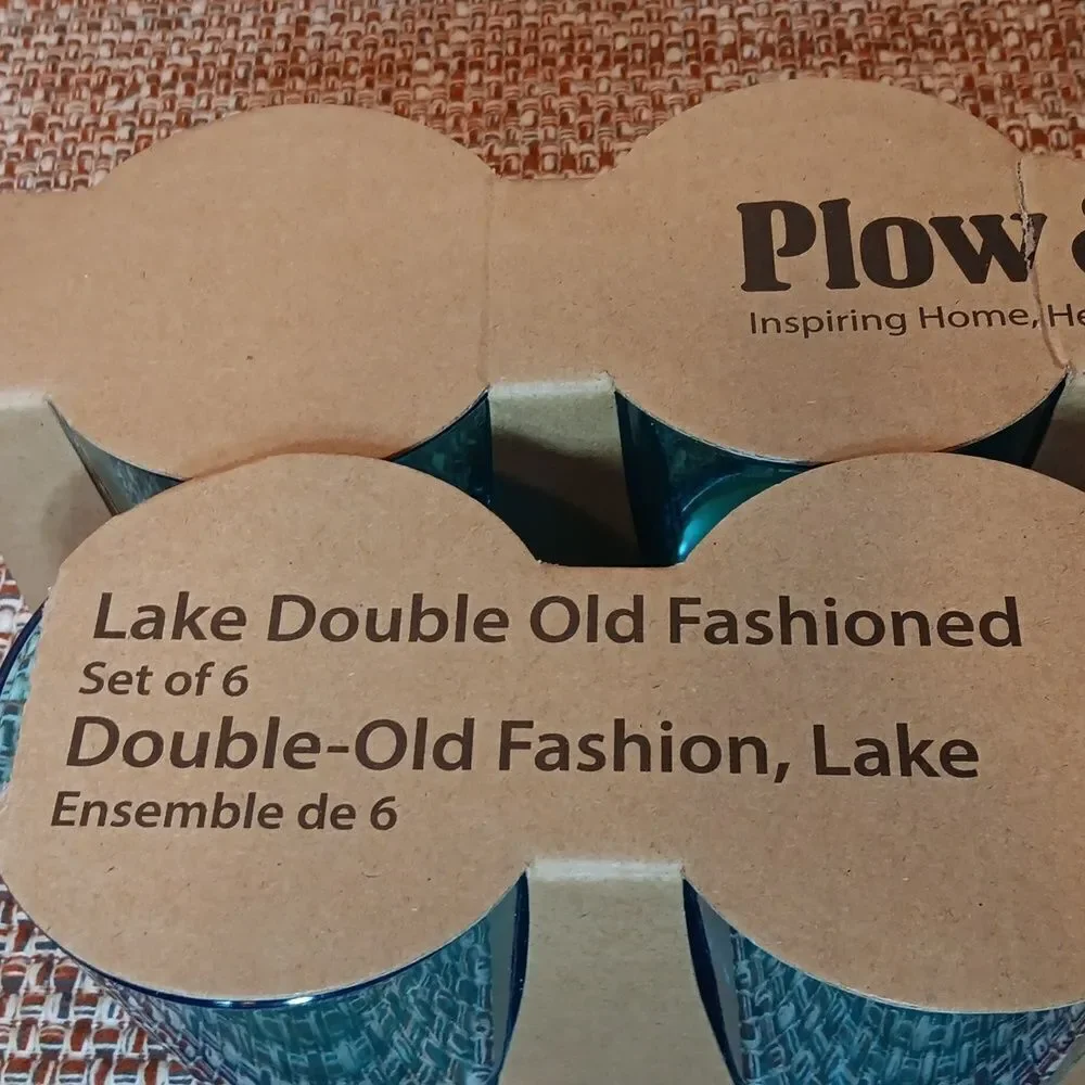 Plow & Hearth Lake Blue Acrylic Short 15oz. Tumblers Set Of 6 New‎
